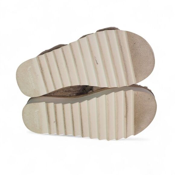 Koolaburra UGG Fuzz-ee Strappy Slipper Sandals 1117190 Amphora Taupe Women 7 - Picture 8 of 11